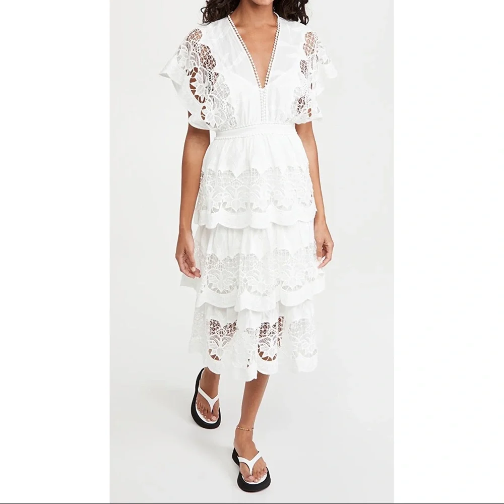 NWT FARM Rio Richelier Midi Dress - Picture 3 of 7